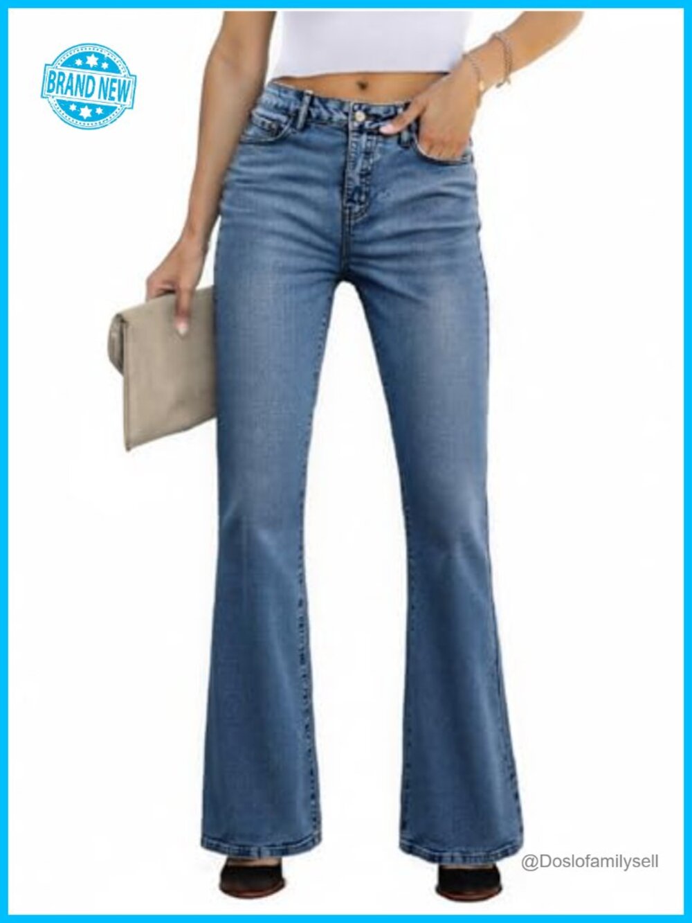 EMMIOL Stretchy Bootcut Jeans High Waisted Flare Jeans for Women